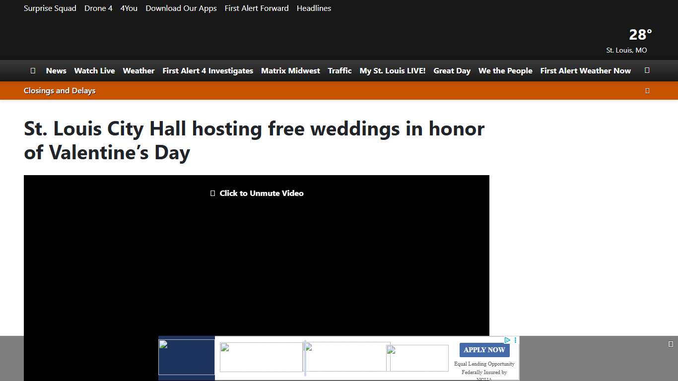 St. Louis City Hall hosting free weddings in honor of Valentine’s Day